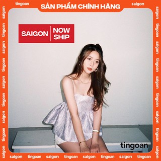 Áo hai dây gấm khoét lưng tím tingoan sài gòn VIVIEN TOP/PP