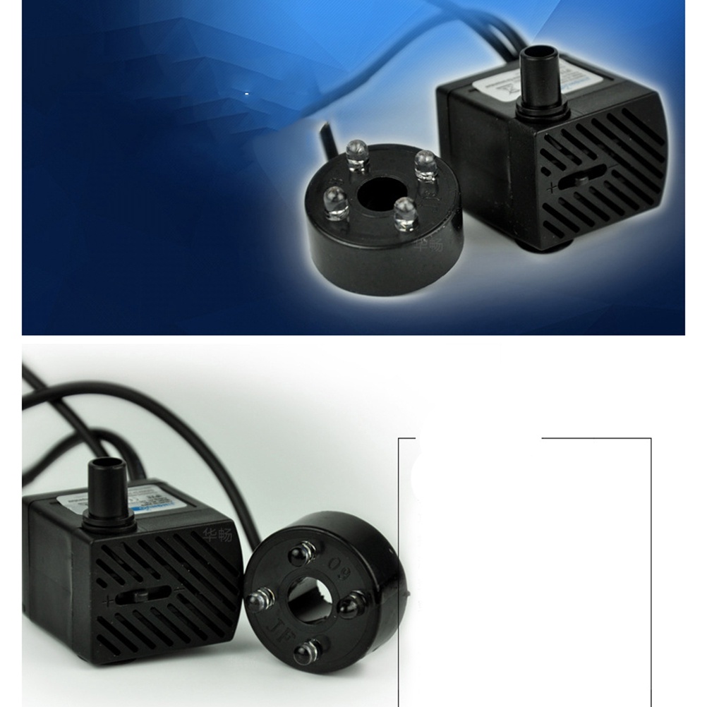 Máy Bơm Nước Có Đèn LED Công Suất Cao 5W Cho Bể Cá Cảnh Phích Cắm EU