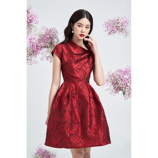 LAVIEM - Đầm đỏ gấm Lovie