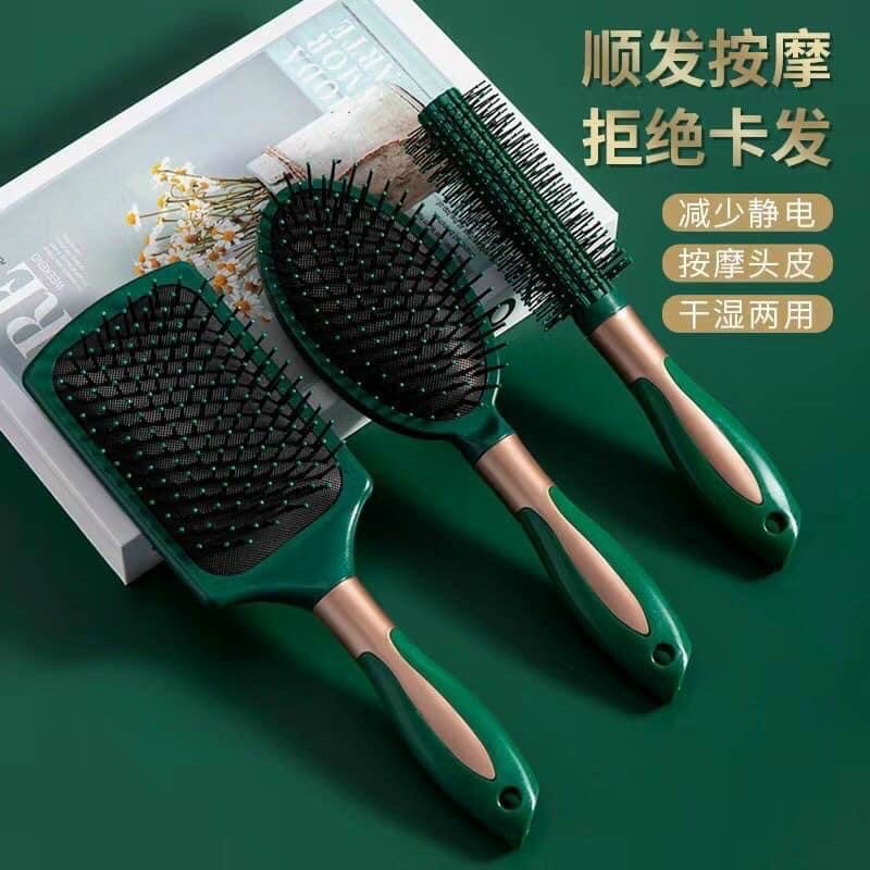 sét 3 lược chải tóc xanh