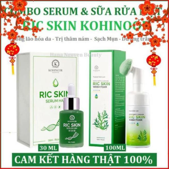 COMBO SERUM VÀ SỮA RỬA MẶT RIC SKIN