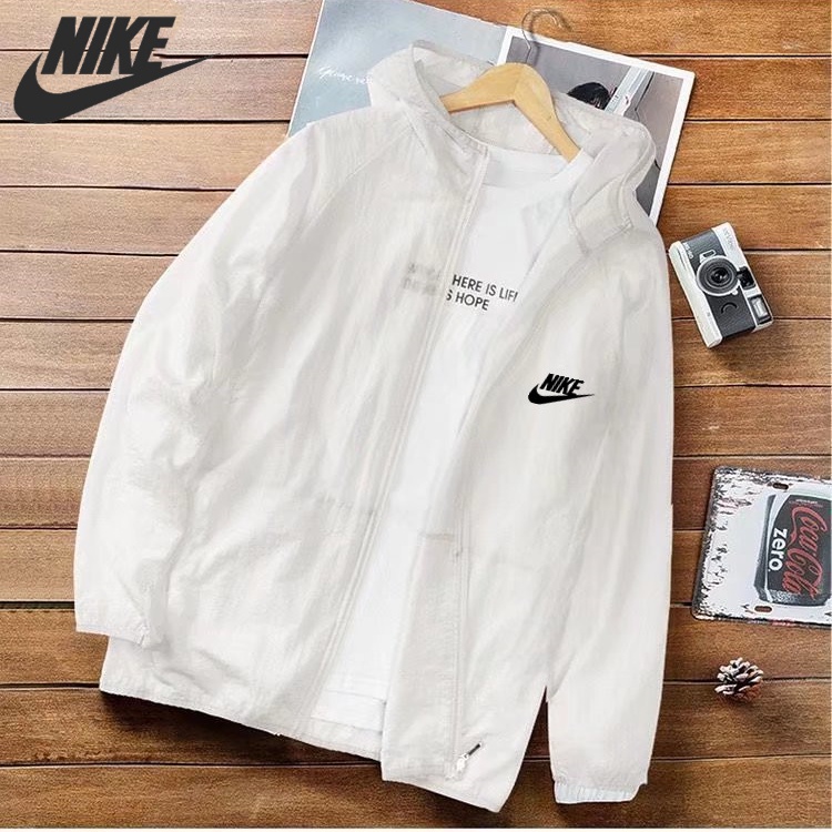 Áo Khoác Thể Thao Nike 100% Có Mũ Trùm Đầu Chống Nắng/Gió 2022 Cá Tính Cho Nam