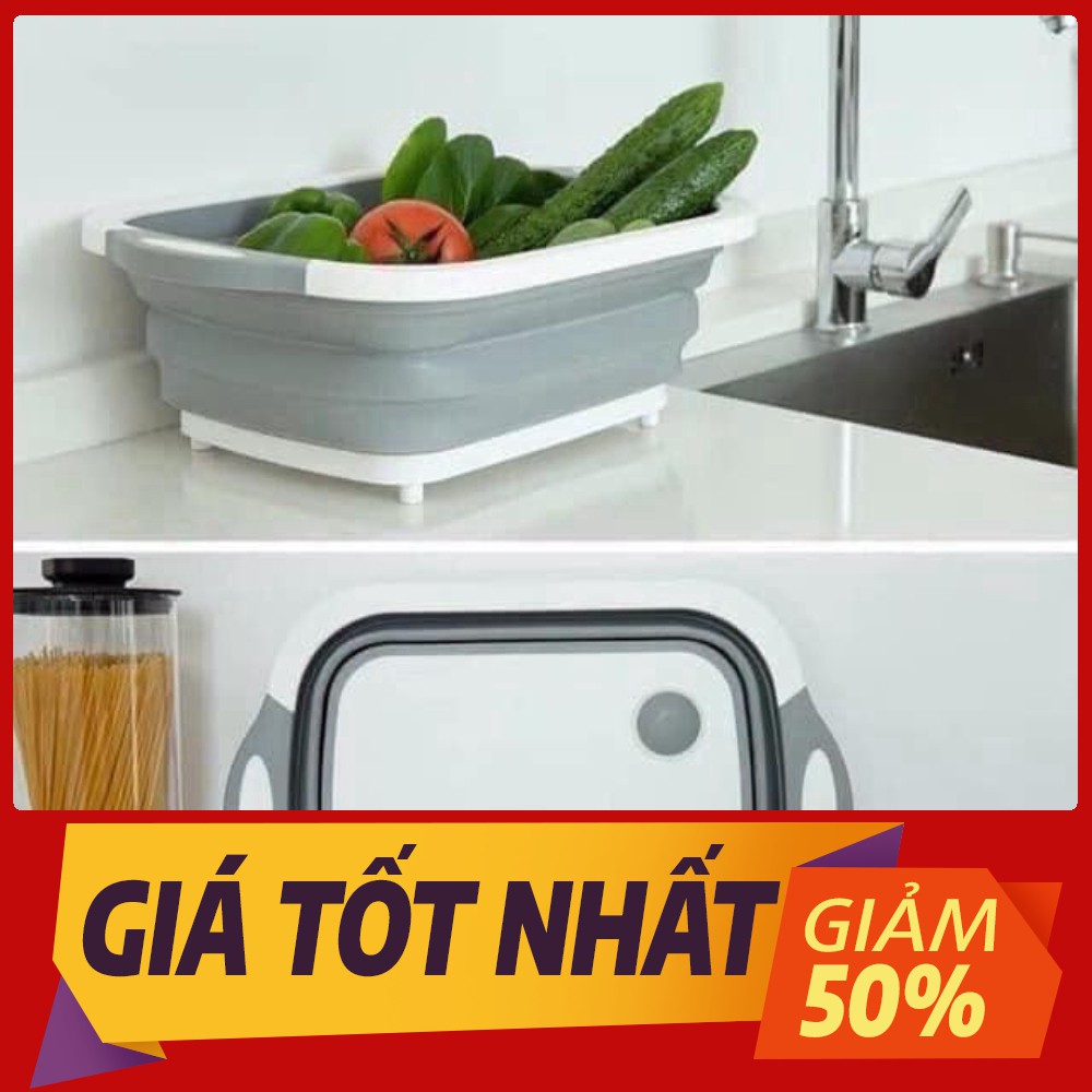 [Sale toàn shop] Chậu thớt đa năng gấp gọn