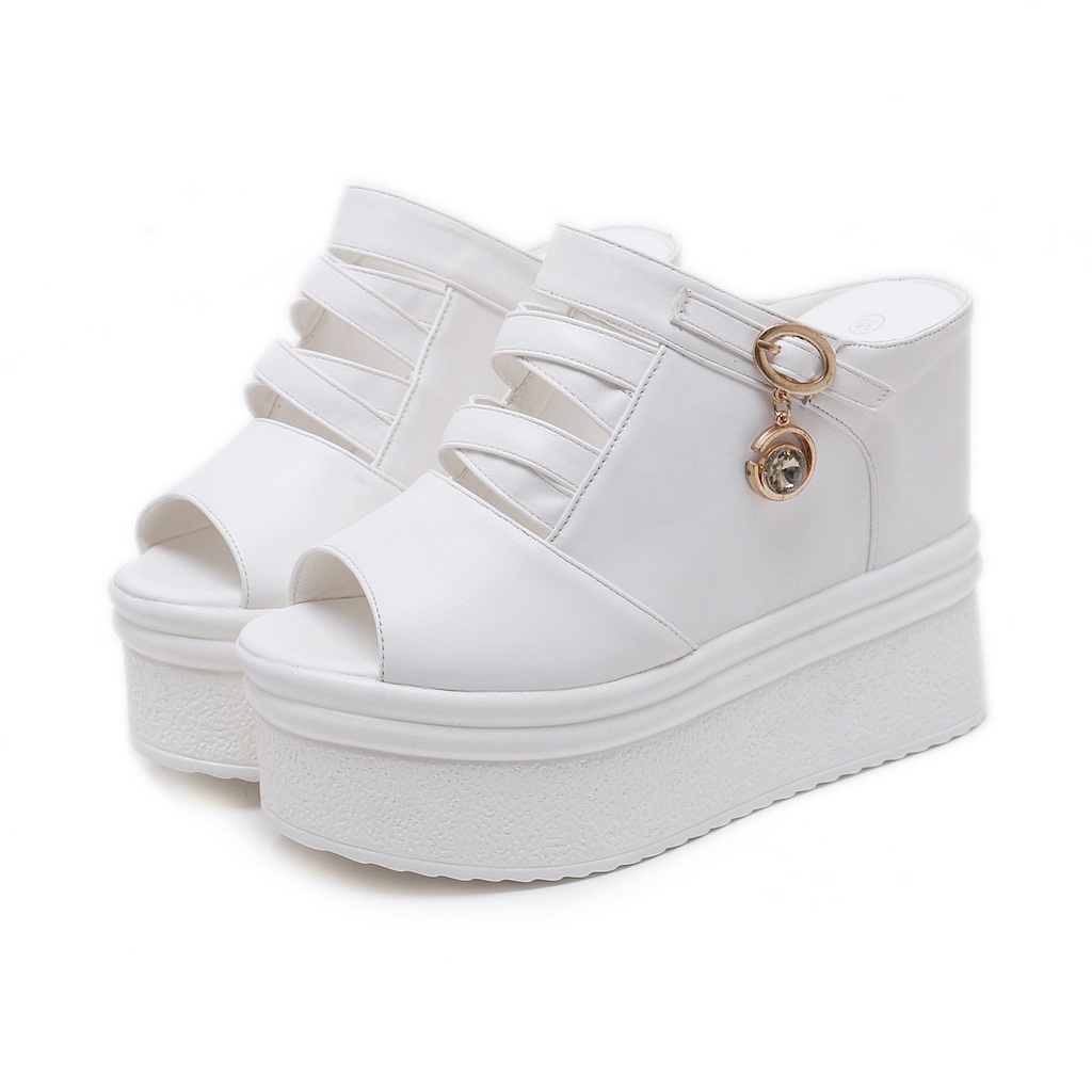 Giày Sandal Đế Xuồng Thời Trang Hàn Quốc Dành Cho Nữ