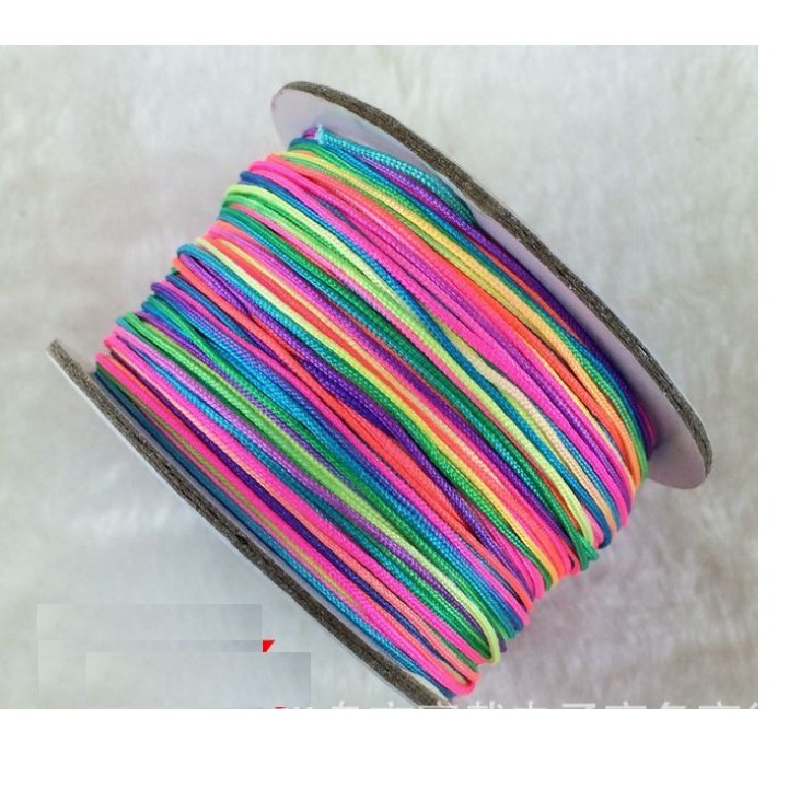 Dây dù , dây ngọc xỏ hạt đan vòng cuộn 45met size 0.8mm