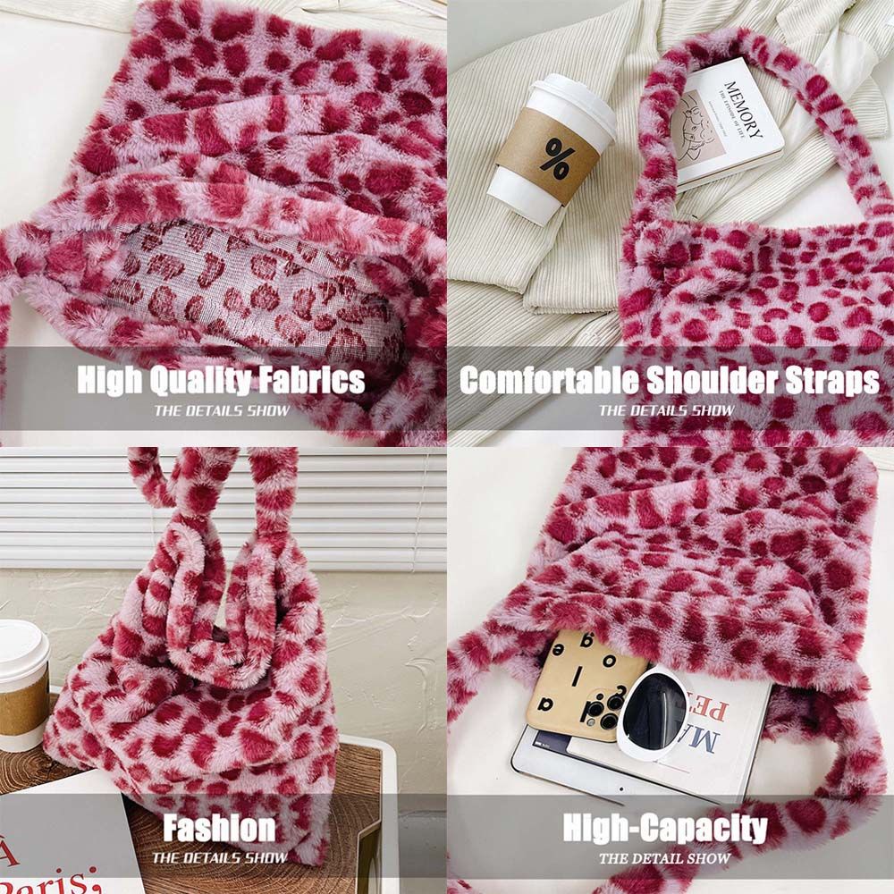 Túi xách vải lông giả nhiều màu sắc thời trang