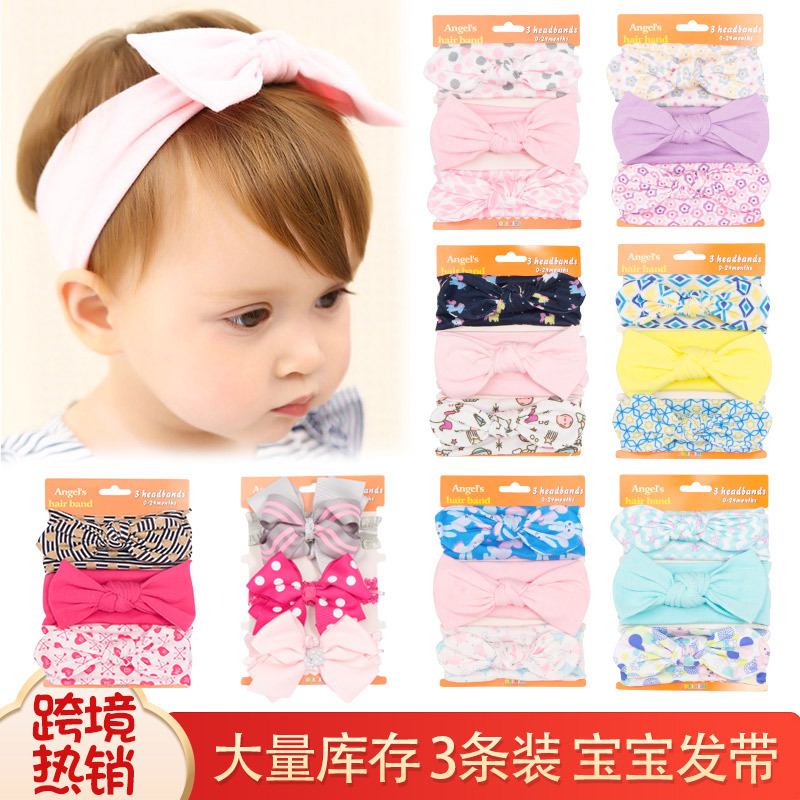 Băng Đô Nơ Mềm Co Giãn Dễ Thương Cho Bé Gái