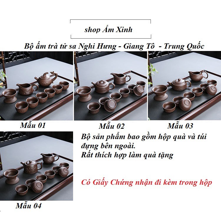 Bộ ấm chén tử sa Nghi Hưng