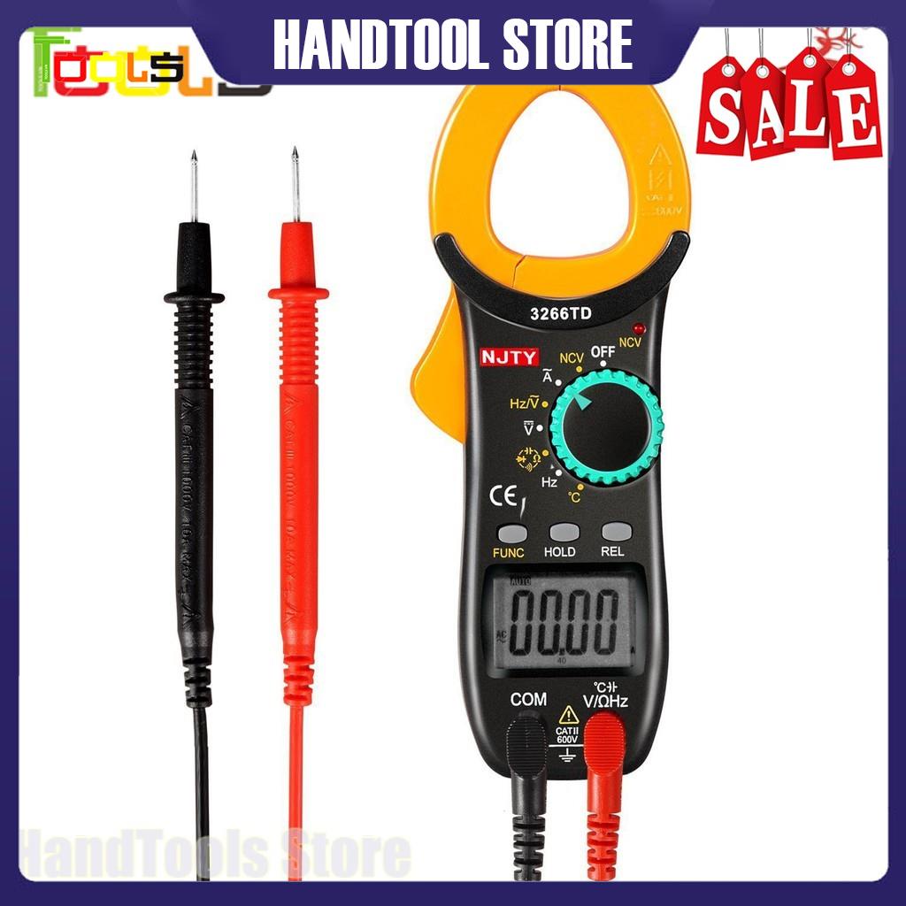 Ampe kìm kẹp mét NJTY 3266TD bỏ túi, công cụ sửa chữa điện , điện lạnh đo được nhiệt độ.