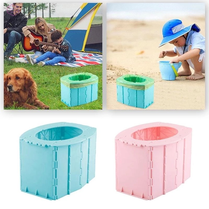 Xô Đi Vệ Sinh Có Thể Gấp Gọn Di Động Tiện Dụng Cho Bé