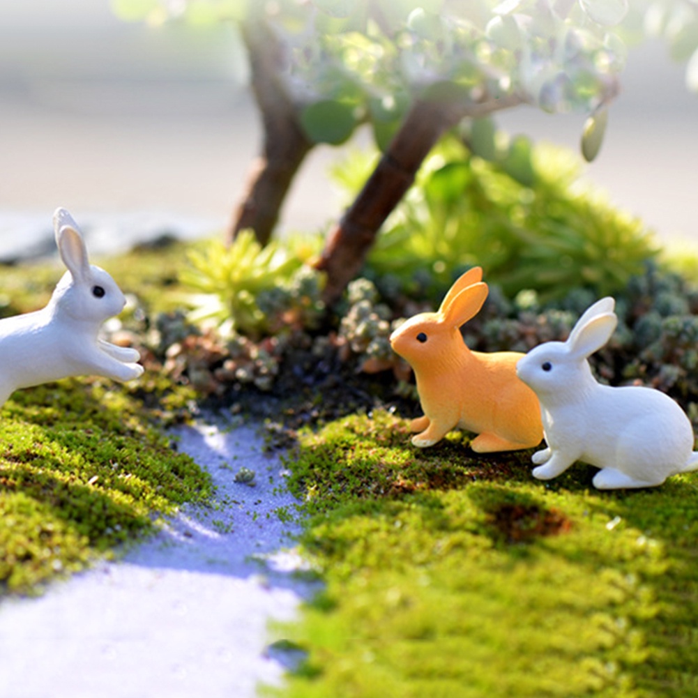 【SPP】Lovely Rabbit Miniature Landscape DIY Garden Decor Crafts Dollhouse Ornament