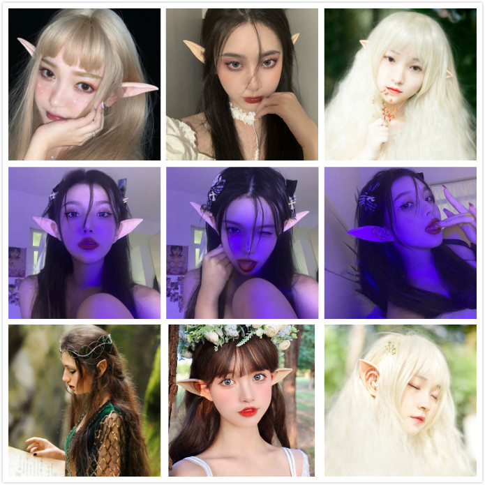 Cặp tai yêu tinh mềm mại dùng hóa trang tiệc Halloween/ Giáng sinh