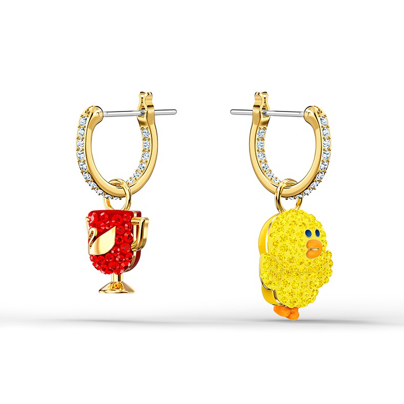 bạc hiphop FLASH SALE 100% Swarovski Bông Tai Cá Tính Nữ Line Friends Tennis Sally Dodai FASHION Earrings trang sức đeo