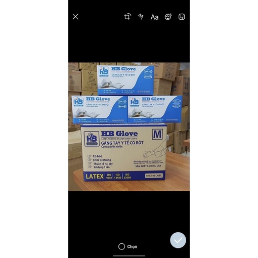 Găng tay y tế ASAP có bột hộp 100 chiếc(50 đôi)