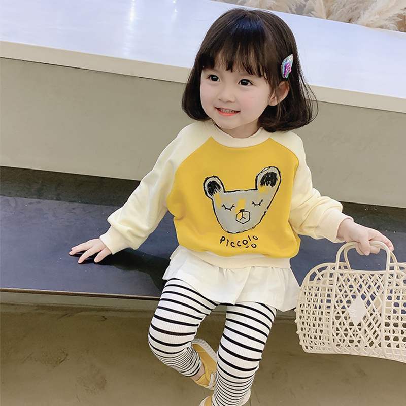 Áo tay dài họa tiết hoạt hình kiểu dáng đáng yêu dành cho bé gái
