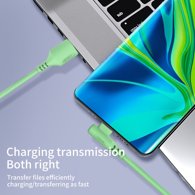 90 DEGREE Dây Cáp Sạc Nhanh Góc 90 Độ Cho for iphone Và Android 5a