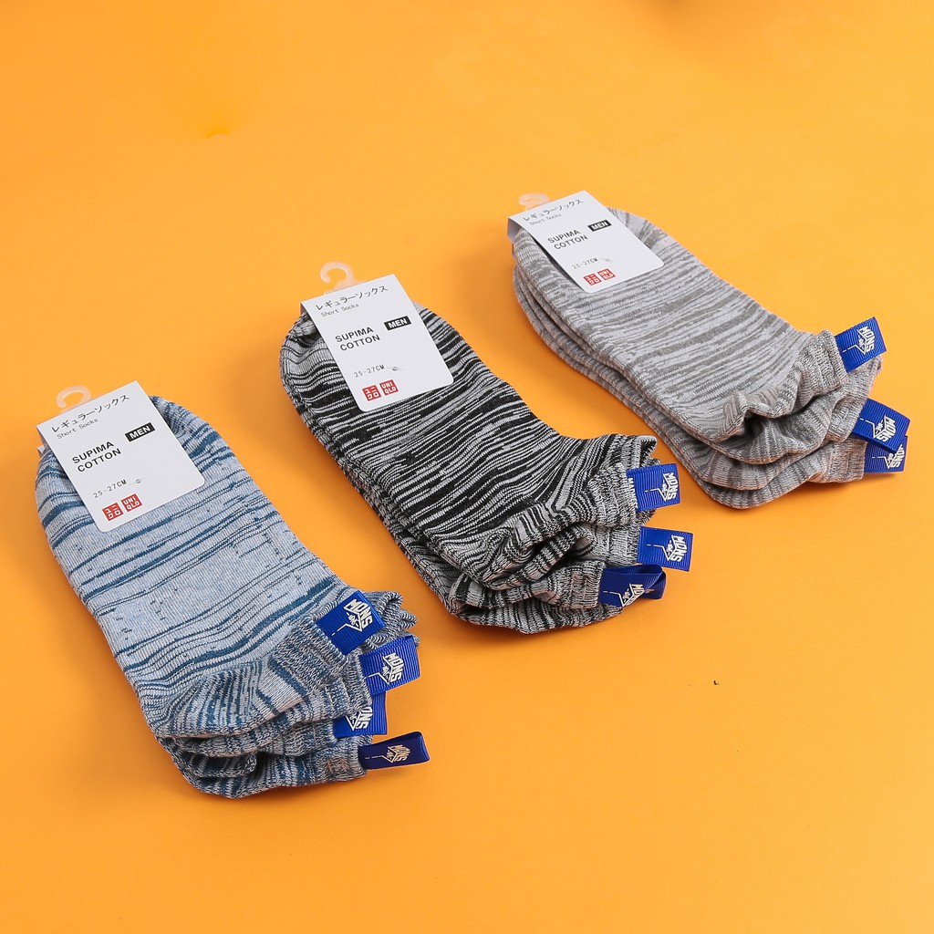 Tất cổ ngắn Uni, Tất lười cao cấp. Công nghệ Cotton dệt kim giúp mang lại thoải mái và thoáng mát cho đôi chân