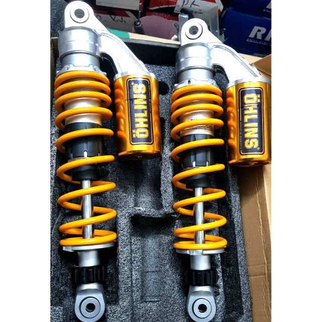 Phuộc sau OHLINS bình dầu mẫu 2019 có núm tăng chỉnh gắn Dr Wave RS WIN MAX TAURUS SIRIUS JUPITER AXELO ELEGANT