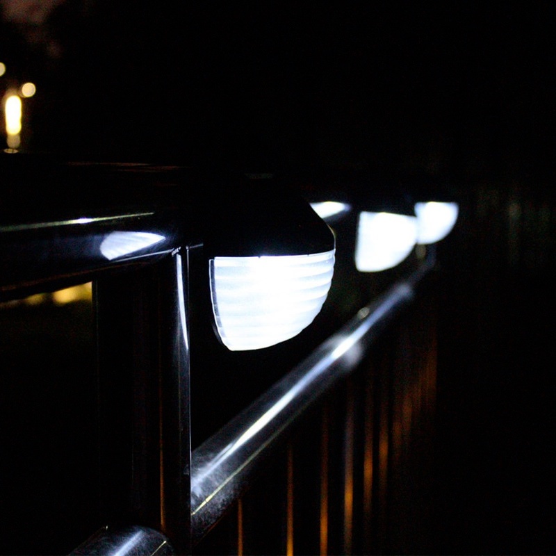 Đèn Led 2 Bóng Gắn Tường Chống Nước Sử Dụng Năng Lượng Mặt Trời Màu Trắng Dùng Trang Trí Nhà Cửa