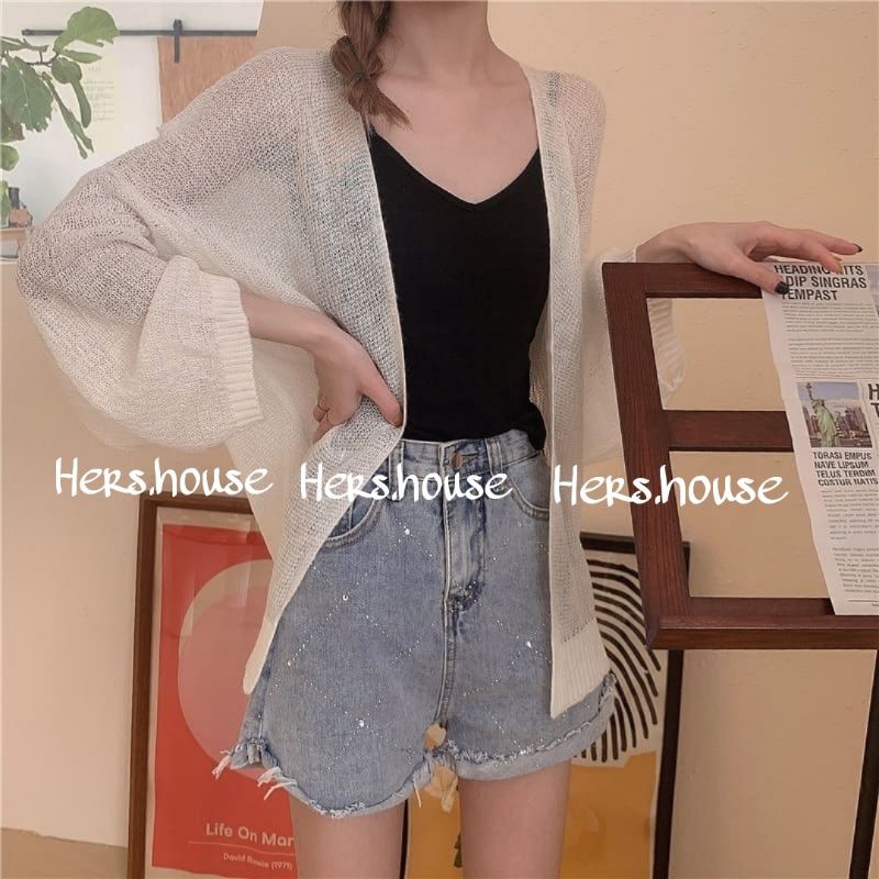 (Tặng kèm dây buộc tóc) Áo khoác len mỏng - sẵn hàng - kèm ảnh thật | BigBuy360 - bigbuy360.vn