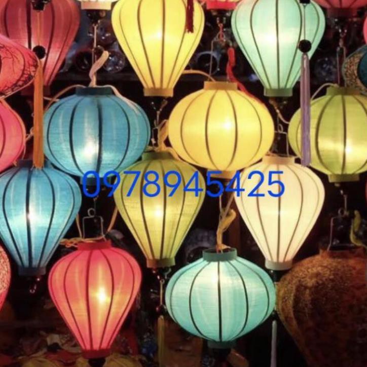 Xưởng SX- Đèn lồng hội an size 20-30-35-40-45cm chất vải chống thấm,  mưa bụi thời tiết khắc nghiệt ngoài trời -Tre Việt