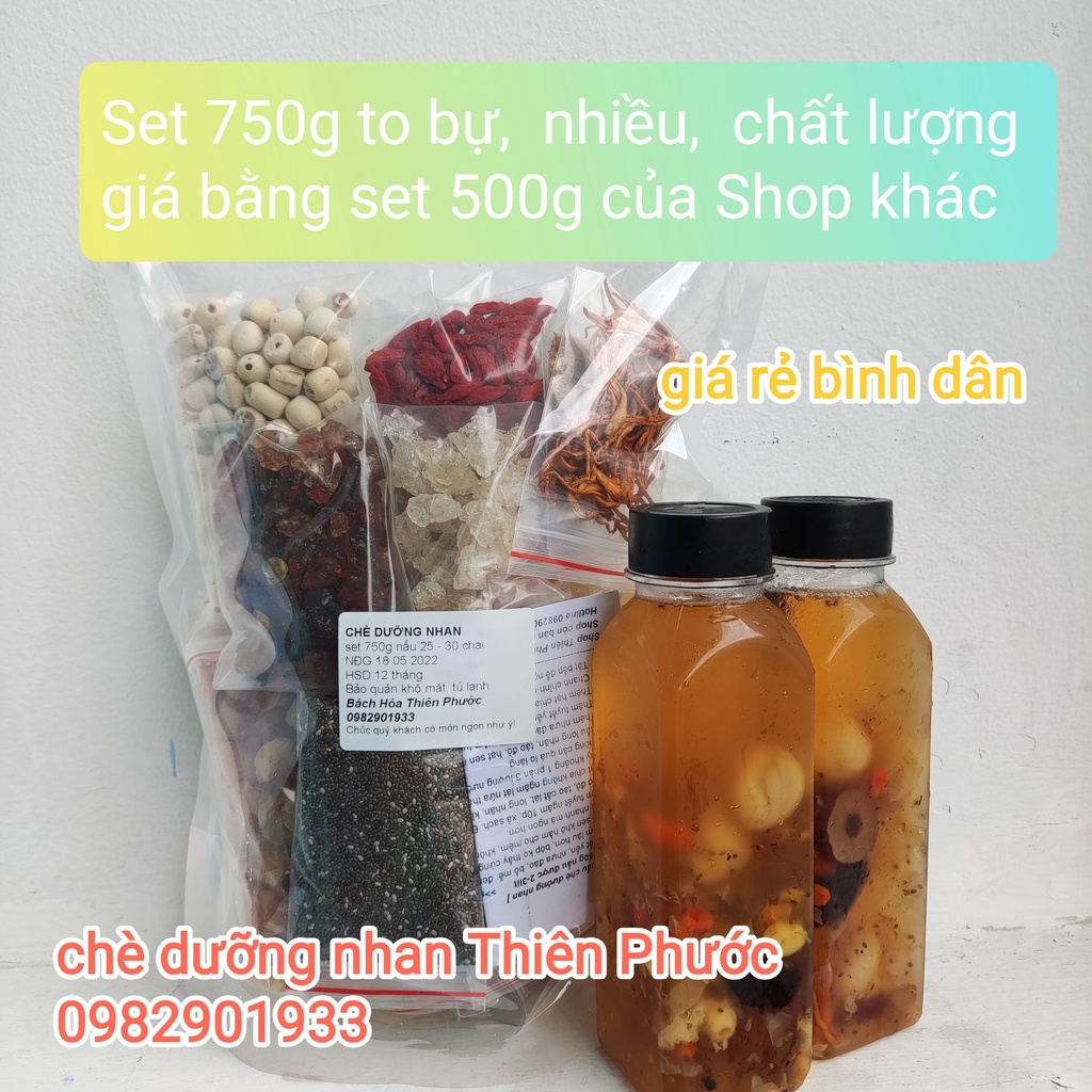CHÈ DƯỠNG NHAN Thiên Phước - set 14 vị nấu 25 - 30 chai (mua 2 giảm 10K)