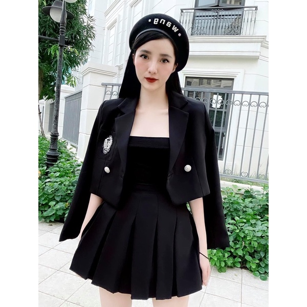 Sét vest nâu đen có logo cao cấp loại 1 | BigBuy360 - bigbuy360.vn