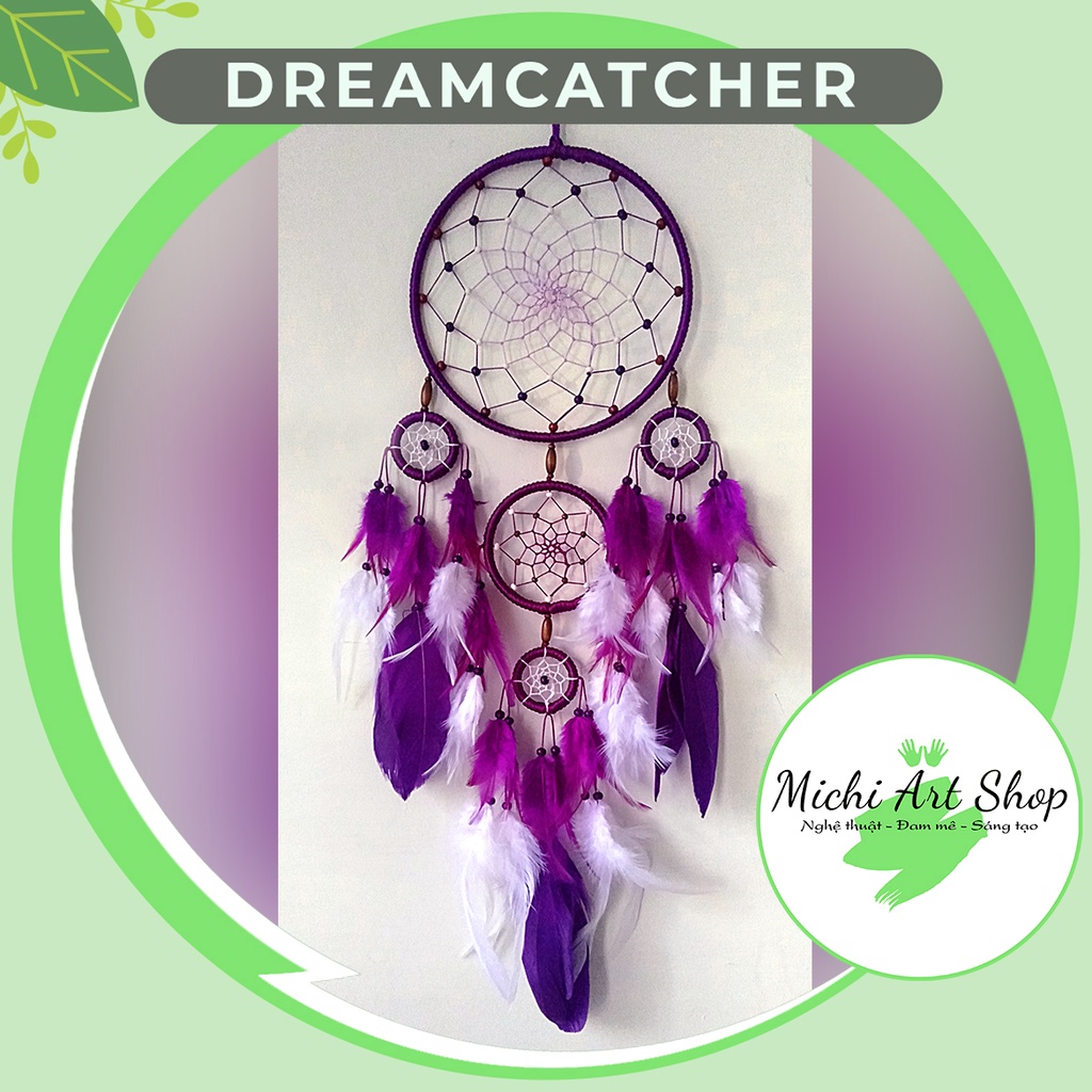 Vòng dreamcatcher xinh đẹp treo phòng ngủ thêm lãng mạn DRM13 - Michi Art Shop