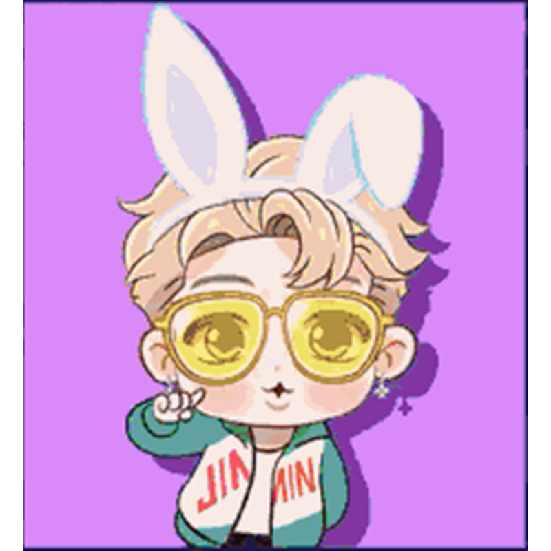 Bộ tranh đính đá 5d họa tiết hoạt hình bts độc đáo kích thước 30x30cm diy dùng trang trí nhà cửa