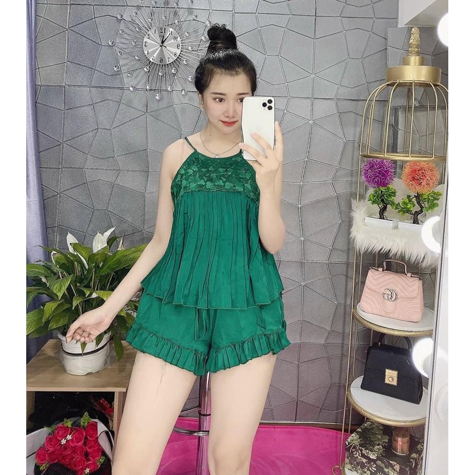 Đồ Ngủ Sexy - Yếm Ngủ Chất Satin Loại 1- Đồ Mặc Nhà  Mát Mềm Mại Gợi Cảm, Quần Viền Ren [DN21] | BigBuy360 - bigbuy360.vn