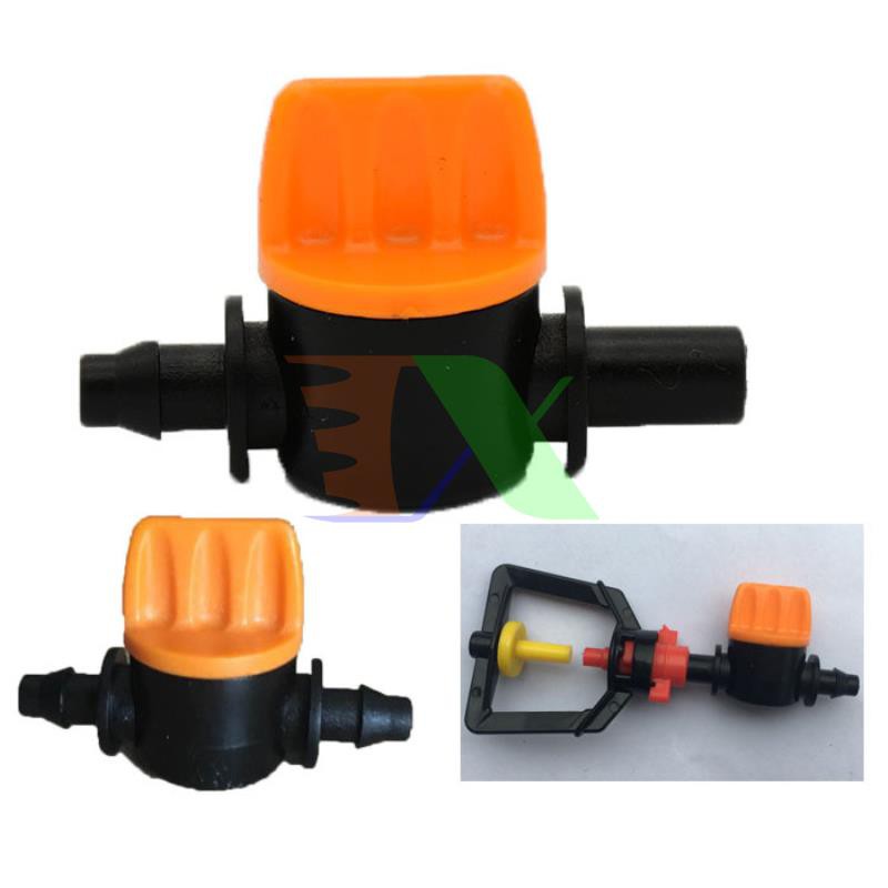Van khóa TM-47B cho ống tưới 4/7 6 mm, Van khóa dây PE LDPE HDPE PVC( 1 đầu gân 1 đầu trơn)