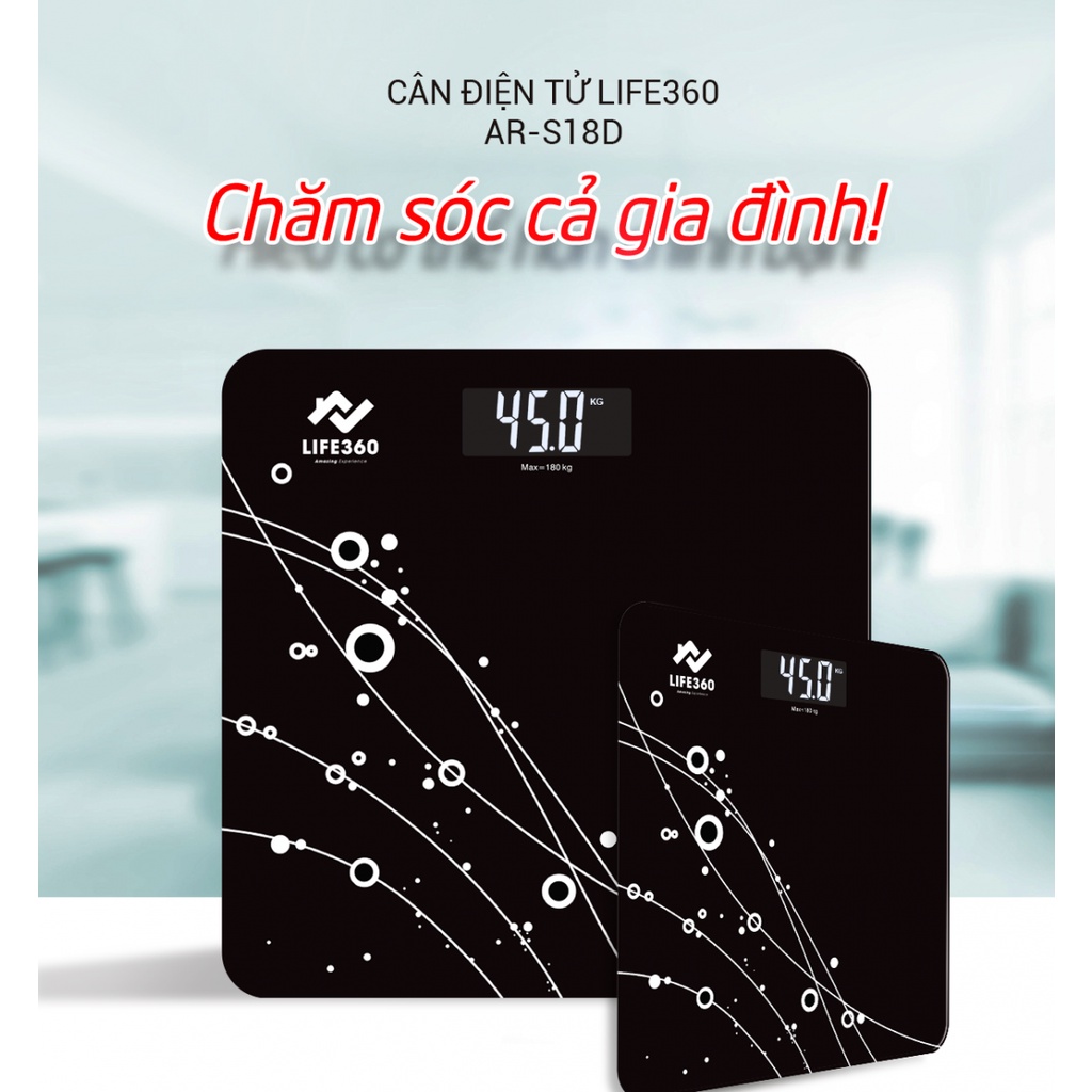 Cân sức khỏe điện tử Arirang Life360 - BH 1 năm 1 đổi 1-Hàng Chính Hãng