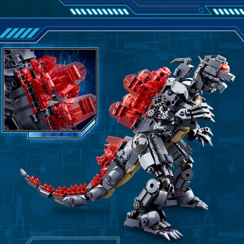 697PCS Sluban 0783 Godzilla Giant Building Block King of The Monstersed Model DIY Model Toys for Kids Boys Creative Gifts