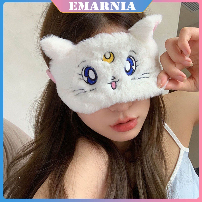 ❤️Đồ Lót Đẹp Emarnia❤️Mặt Nạ Che Mắt Ngủ Bằng Lông Nhung Mềm Mại Thoáng Khí In Họa Tiết Hoạt Hình Dễ Thương