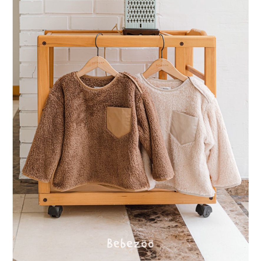 Áo bé gái/ bé trai Hàn Quốc Bebezoo dài tay cao cấp _ Winter Cozy bông