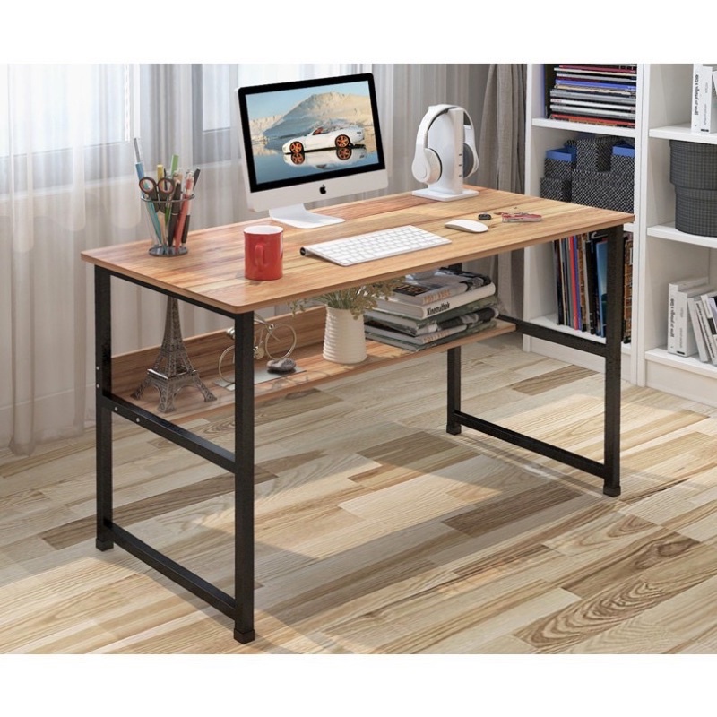 Bàn làm việc có giá lửng,bàn học thiết kế kiểu Hàn S-Table,T-Table khung thép 4.5 271 Đánh Giá 748 Đã Bán