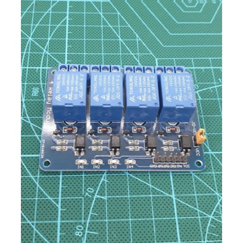 Module Relay 4 Kênh 24V 10A Âm Kích Với Opto Cách Ly