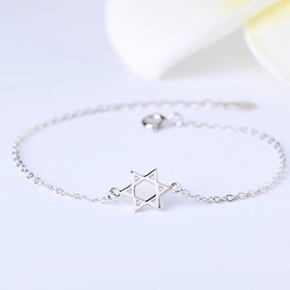 Lắc chân nữ xi bạc ngôi sao may mắn 6 cánh dễ thương style hàn quốc - lucky star