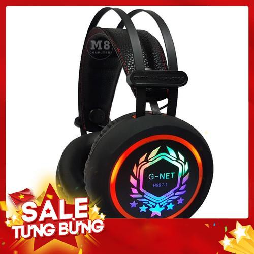 Tai nghe Gaming G-Net H99 7.1 Led RGB, Kết nối USB I Head phone GNET H99 7.1 RGB LED - Hàng nhập khẩu