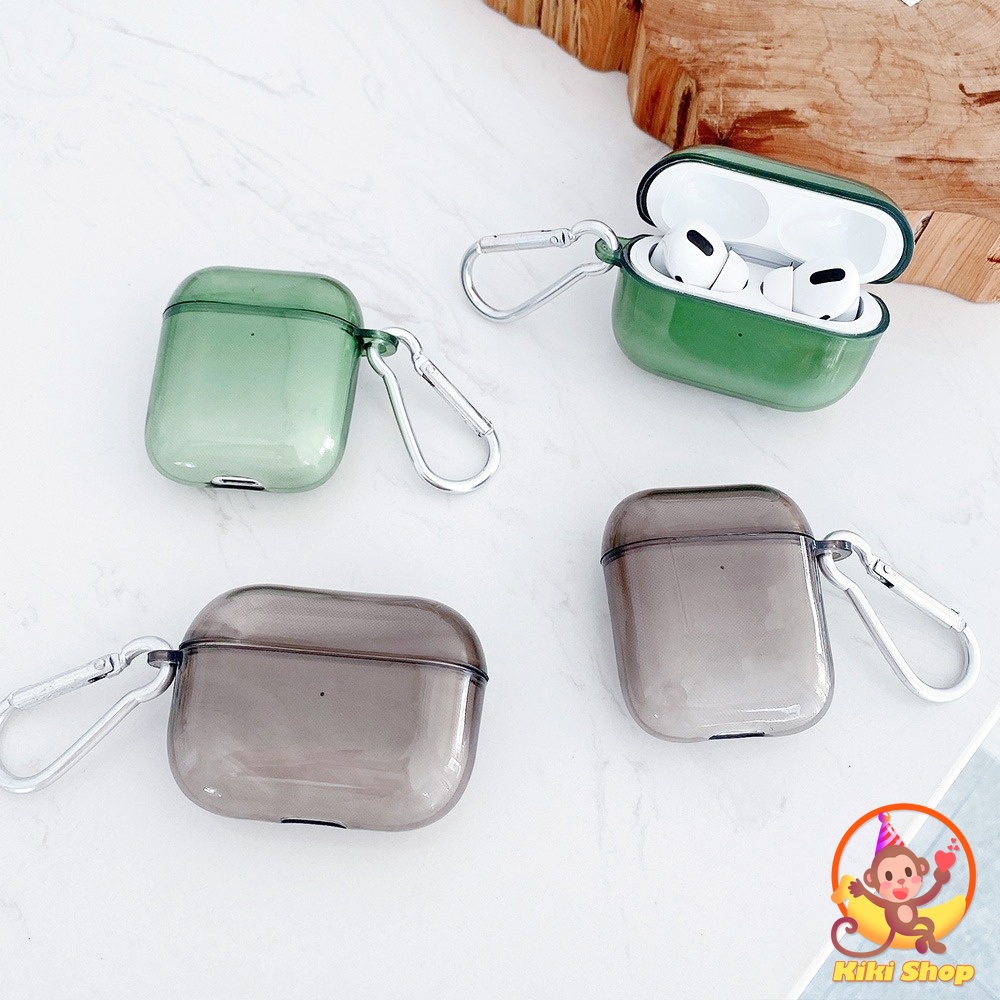 Vỏ Bảo Vệ Hộp Sạc Tai Nghe Airpods 1 2 Pro 2 Kết Nối Bluetooth Không Dây Bằng TPU Cứng Chống Bụi Màu Pha Lê Ốp