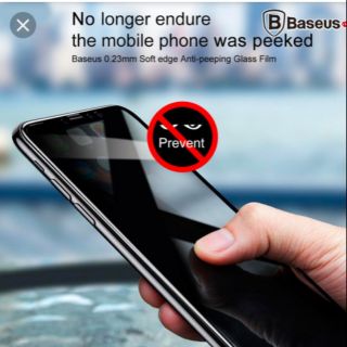 Dán kính cường lực chống nhìn chộm cho iphone X/XS chính hãng baseus