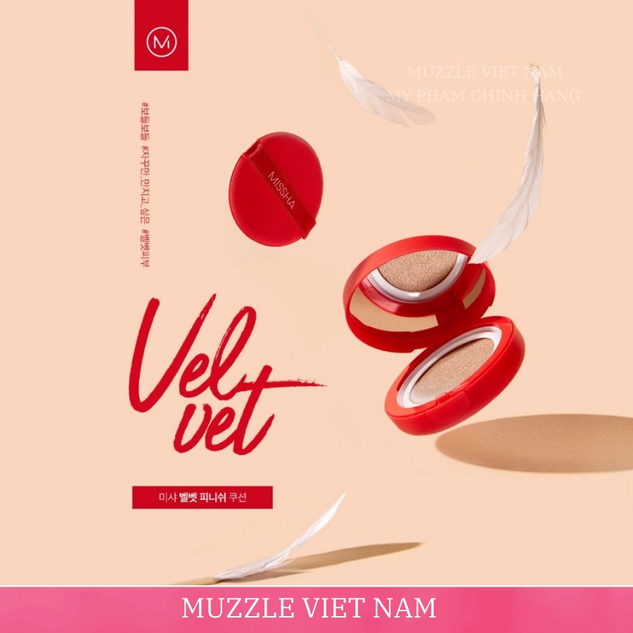 [Tặng Mặt Nạ Harana Trị Giá 25k] Phấn nước Missha Velvet Finish Cushion SPF50+ PA+++ Màu Đỏ 2 Tone Màu | BigBuy360 - bigbuy360.vn
