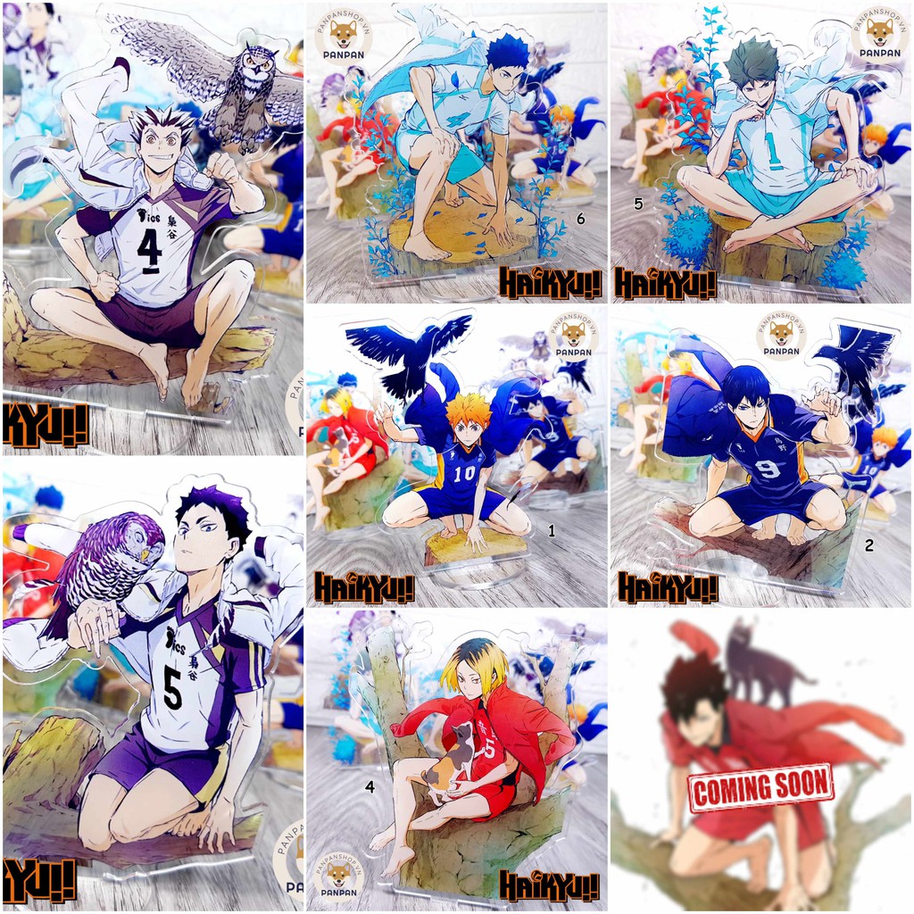 Mô Hình Standee acrylic Anime Haikyuu thiên nhiên - 8 nhân vật (15cm)