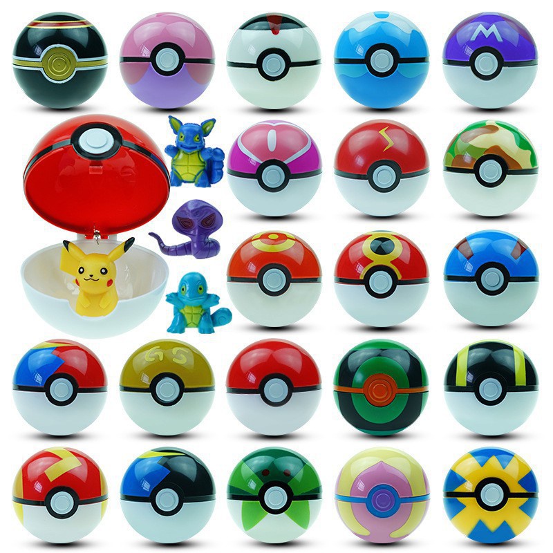 Set 24 bóng pokemon 5.5cm chứa mô hình và quà tặng