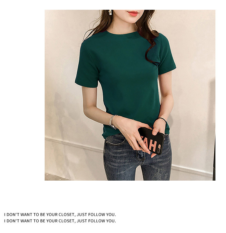 Women Clothes Summer Short Sleeve T-shirt New Korean Style Slim Fit Student Ins Fashion TOP