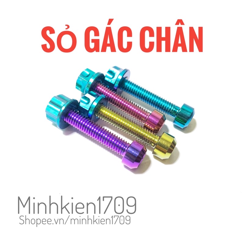 (GR5 XỊN) Ốc sỏ gác chân titan đủ màu cho mọi loại xe