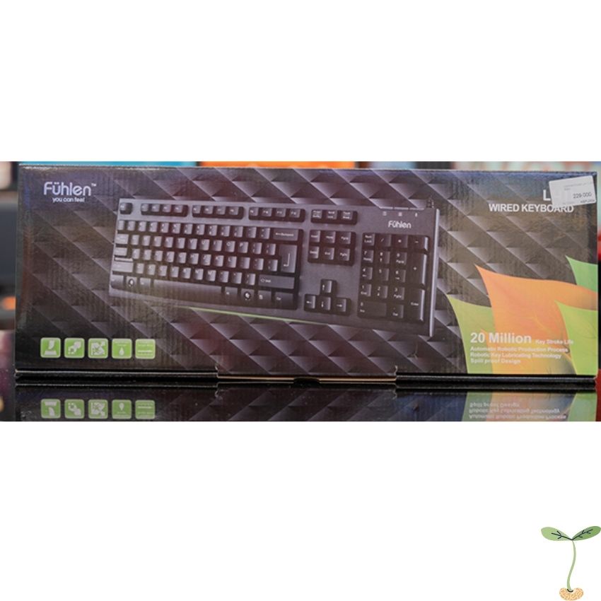 Bàn phím Fuhlen L411 fullsize Đen huyền thoại, hàng chính hãng bảo hành 2 năm, siêu bền