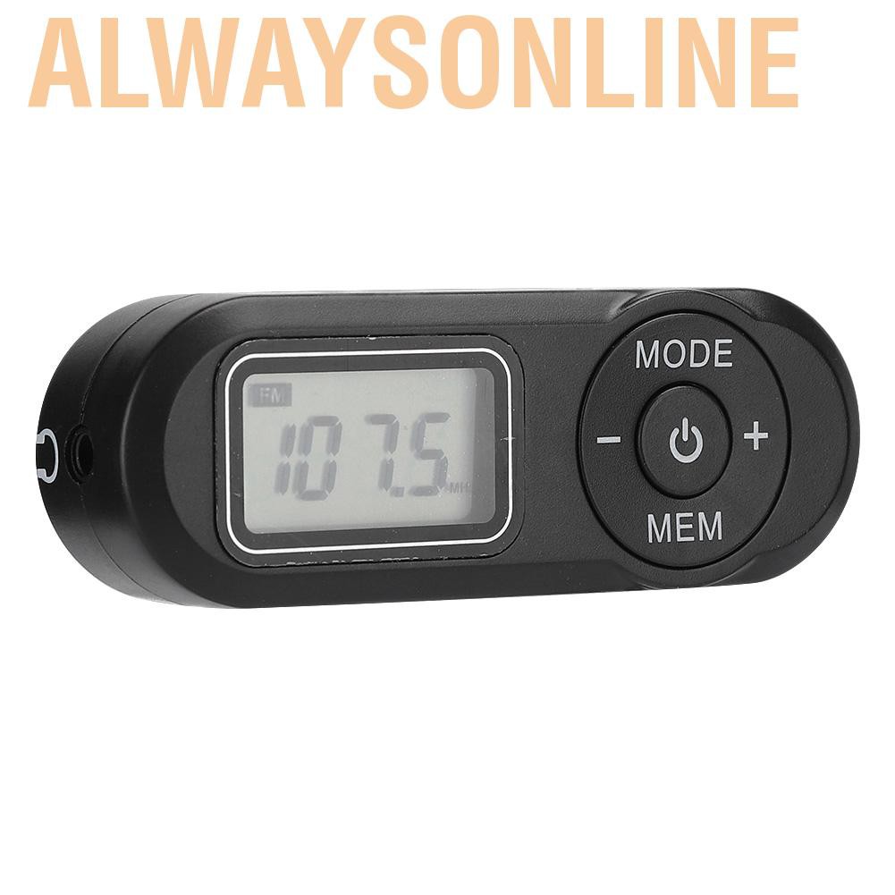 Radio FM mini màn hình LCD 1.1 inch có tai nghe tiện dụng