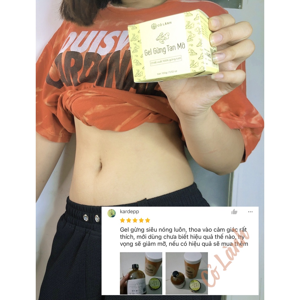 Gel Gừng tan mỡ Cỏ Lành 100G Chiết xuất 100% từ tự nhiên