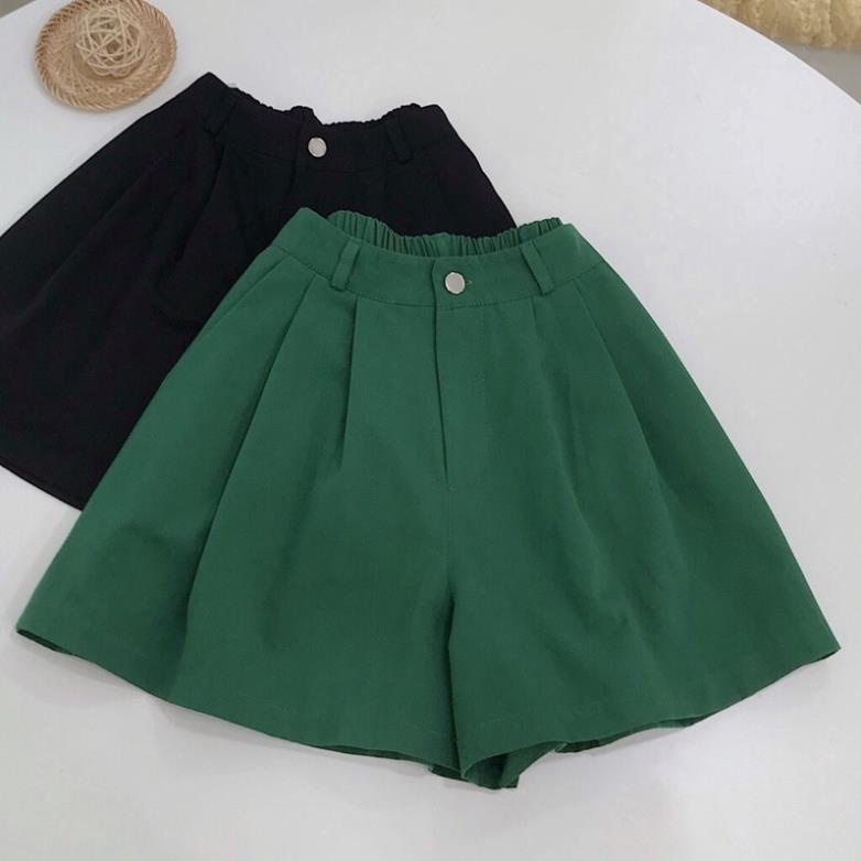 Quần Short Kaki Nữ Quần Đùi Ống Rộng Cạp Chun Co Giãn Style Năng Động Lên Dáng Siêu Hách Chân